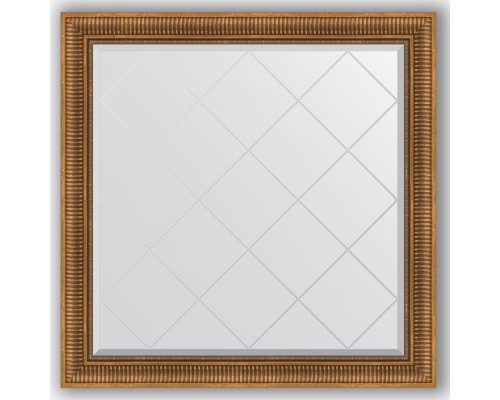 Зеркало с гравировкой в багетной раме Evoform Exclusive-G BY 4455 107 x 107 см, бронзовый акведук