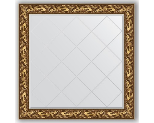 Зеркало с гравировкой в багетной раме Evoform Exclusive-G BY 4457 109 x 109 см, византия золото