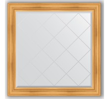 Зеркало с гравировкой в багетной раме Evoform Exclusive-G BY 4460 109 x 109 см, травленое золото