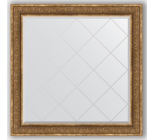 Зеркало с гравировкой в багетной раме Evoform Exclusive-G BY 4464 109 x 109 см, вензель бронзовый