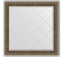 Зеркало с гравировкой в багетной раме Evoform Exclusive-G BY 4465 109 x 109 см, вензель серебряный