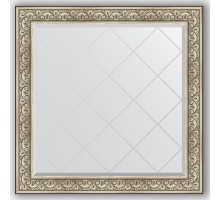 Зеркало с гравировкой в багетной раме Evoform Exclusive-G BY 4467 110 x 110 см, барокко серебро