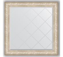Зеркало с гравировкой в багетной раме Evoform Exclusive-G BY 4469 110 x 110 см, виньетка серебро