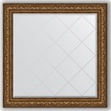 Зеркало с гравировкой в багетной раме Evoform Exclusive-G BY 4470 110 x 110 см, виньетка состаренная бронза