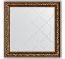 Зеркало с гравировкой в багетной раме Evoform Exclusive-G BY 4470 110 x 110 см, виньетка состаренная бронза