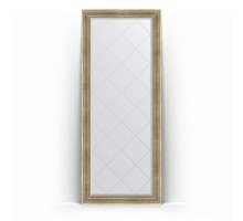 Зеркало с гравировкой в багетной раме Evoform Exclusive-G Floor BY 6321 82 x 202 см, серебряный акведук