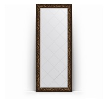Зеркало с гравировкой в багетной раме Evoform Exclusive-G Floor BY 6326 84 x 203 см, византия бронза