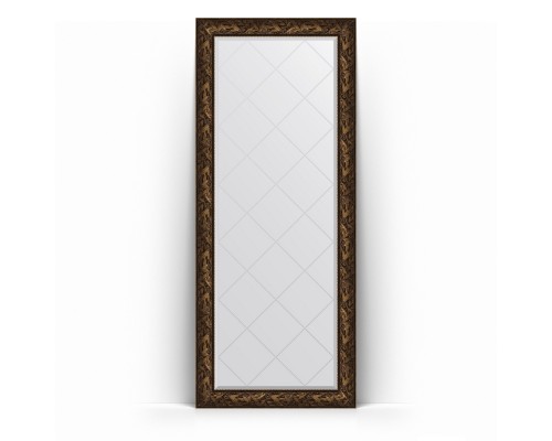 Зеркало с гравировкой в багетной раме Evoform Exclusive-G Floor BY 6326 84 x 203 см, византия бронза