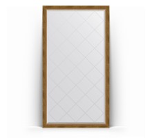 Зеркало с гравировкой в багетной раме Evoform Exclusive-G Floor BY 6343 108 x 198 см, состаренная бронза с плетением