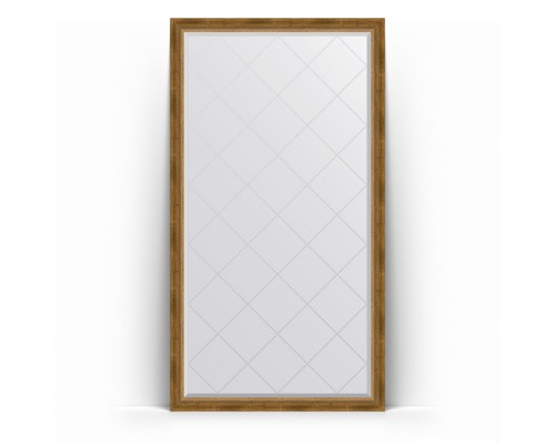 Зеркало с гравировкой в багетной раме Evoform Exclusive-G Floor BY 6343 108 x 198 см, состаренная бронза с плетением