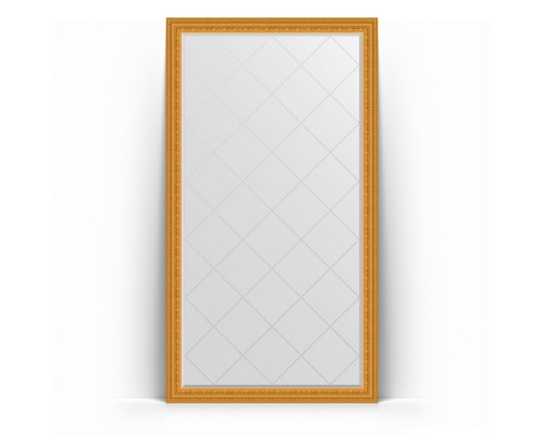 Зеркало с гравировкой в багетной раме Evoform Exclusive-G Floor BY 6349 110 x 199 см, сусальное золото