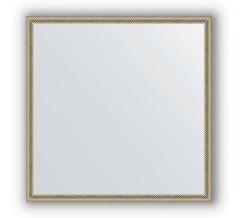 Зеркало в багетной раме Evoform Definite BY 0656 68 x 68 см, витое серебро