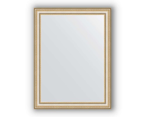 Зеркало в багетной раме Evoform Definite BY 1012 65 x 85 см, золотые бусы на серебре