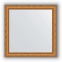 Зеркало в багетной раме Evoform Definite BY 3138 65 x 65 см, золотые бусы на бронзе