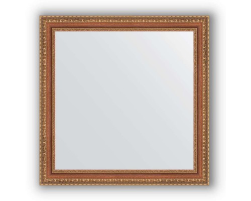 Зеркало в багетной раме Evoform Definite BY 3139 65 x 65 см, бронзовые бусы на дереве