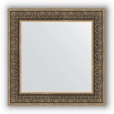 Зеркало в багетной раме Evoform Definite BY 3160 73 x 73 см, вензель серебряный