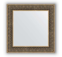 Зеркало в багетной раме Evoform Definite BY 3160 73 x 73 см, вензель серебряный