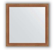 Зеркало в багетной раме Evoform Definite BY 3235 75 x 75 см, бронзовые бусы на дереве