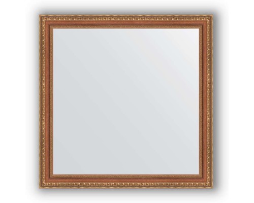 Зеркало в багетной раме Evoform Definite BY 3235 75 x 75 см, бронзовые бусы на дереве