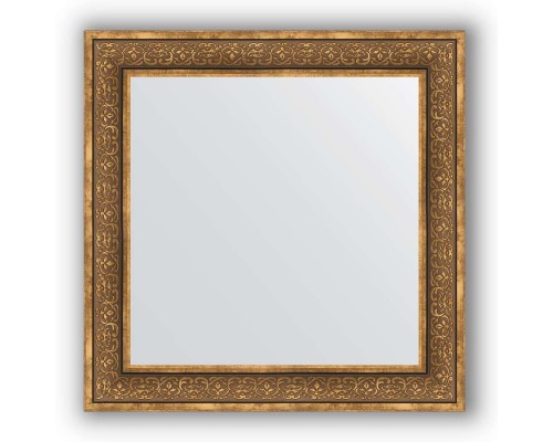 Зеркало в багетной раме Evoform Definite BY 3255 83 x 83 см, вензель бронзовый