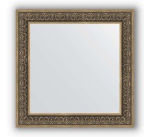 Зеркало в багетной раме Evoform Definite BY 3256 83 x 83 см, вензель серебряный