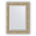 Зеркало в багетной раме Evoform Exclusive BY 1122 53 x 73 см, состаренное серебро с плетением