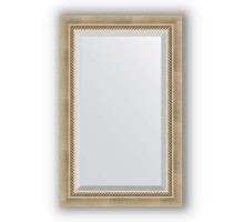 Зеркало в багетной раме Evoform Exclusive BY 1132 53 x 83 см, состаренное серебро с плетением