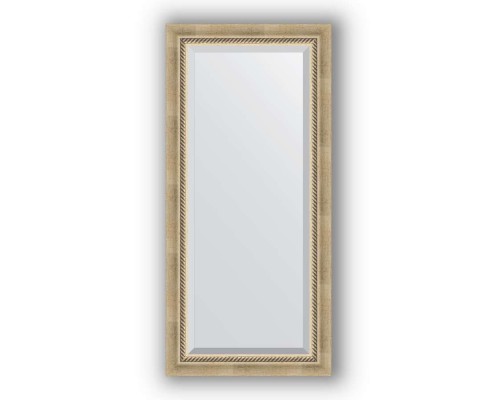 Зеркало в багетной раме Evoform Exclusive BY 1142 53 x 113 см, состаренное серебро с плетением