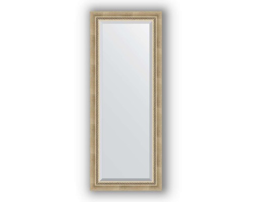 Зеркало в багетной раме Evoform Exclusive BY 1152 53 x 133 см, состаренное серебро с плетением