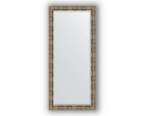 Зеркало в багетной раме Evoform Exclusive BY 1206 73 x 163 см, серебряный бамбук