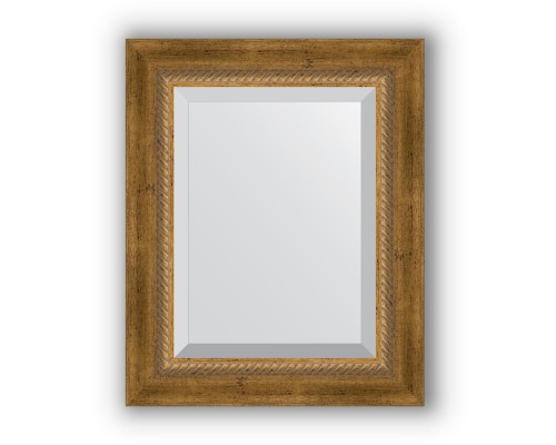 Зеркало в багетной раме Evoform Exclusive BY 3354 43 x 53 см, состаренная бронза с плетением