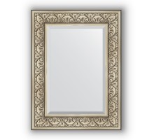Зеркало в багетной раме Evoform Exclusive BY 3398 60 x 80 см, барокко серебро