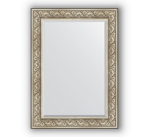 Зеркало в багетной раме Evoform Exclusive BY 3476 80 x 110 см, барокко серебро
