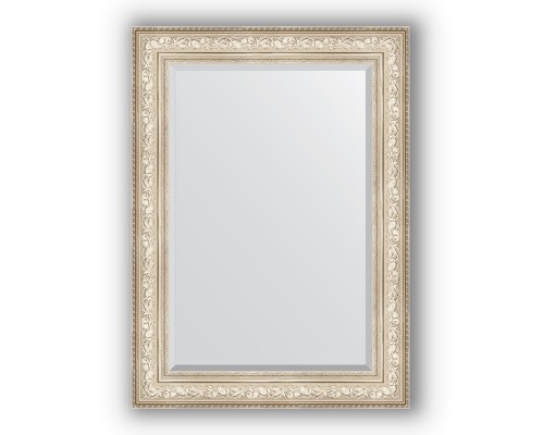 Зеркало в багетной раме Evoform Exclusive BY 3478 80 x 110 см, виньетка серебро