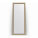 Зеркало в багетной раме Evoform Exclusive Floor BY 6102 78 x 198 см, состаренное серебро с плетением
