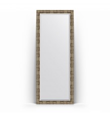 Зеркало в багетной раме Evoform Exclusive Floor BY 6107 78 x 198 см, серебряный бамбук