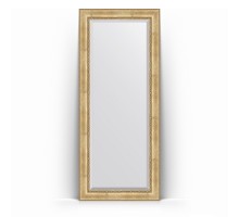 Зеркало в багетной раме Evoform Exclusive Floor BY 6138 87 x 207 см, состаренное серебро с орнаментом