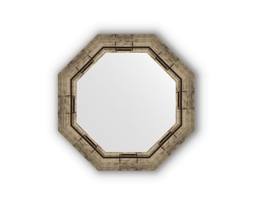Зеркало в багетной раме Evoform Octagon, BY 3667, 54 x 54 см, серебряный бамбук