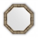 Зеркало в багетной раме Evoform Octagon, BY 3668, 64 x 64 см, серебряный бамбук
