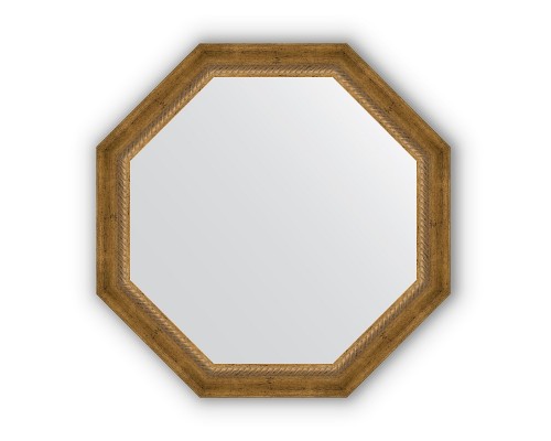 Зеркало в багетной раме Evoform Octagon, BY 3675, 73 x 73 см, состаренная бронза с плетением