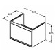 Тумба под раковину Ideal Standard Connect Air Cube 65 см, подвесная, белый глянцевый, белый матовый, E0847B2