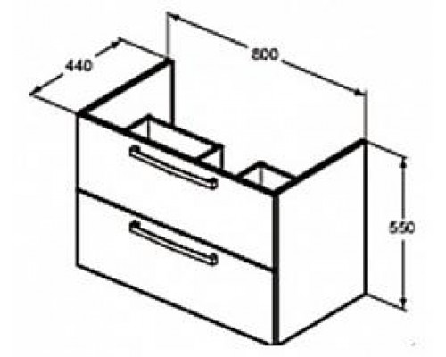 Тумба под раковину Ideal Standard Tempo E3242WG (белый глянец)