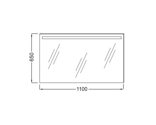 Зеркало Jacob Delafon 110 см, с подсветкой, EB1417-NF