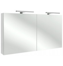 Шкаф зеркальный Jacob Delafon 120 см, EB1368-G1C, со светодиодной подсветкой, цвет - белый блестящий лак