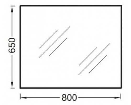 Зеркало Jacob Delafon Struktura 80 см, EB1098-NF