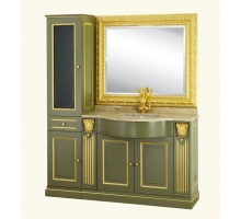 Комплект мебели Migliore Ravenna с пеналом, цвет олива, декор золото