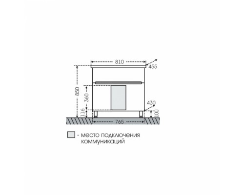 Тумба под раковину СаНта Лондон 80 224007л, напольная