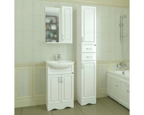 Зеркальный шкаф Санта Верона 50 см, белый, левый/правый (700277/700278)