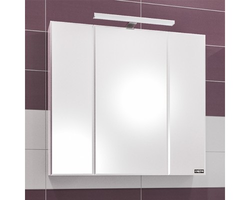 Зеркальный шкаф СаНта Стандарт 90 113018, цвет белый, с подсветкой