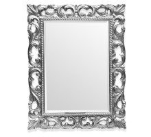 Зеркало Tiffany World TW03427arg.brillante в раме 75*95 см, глянцевое серебро